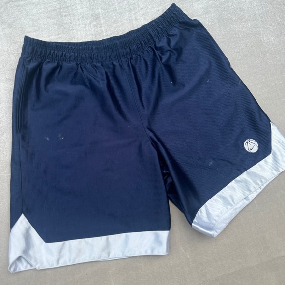 Nike Other - Vintage Nike Basketball Shorts Men's Large Navy White Y2K Swoosh Athletic